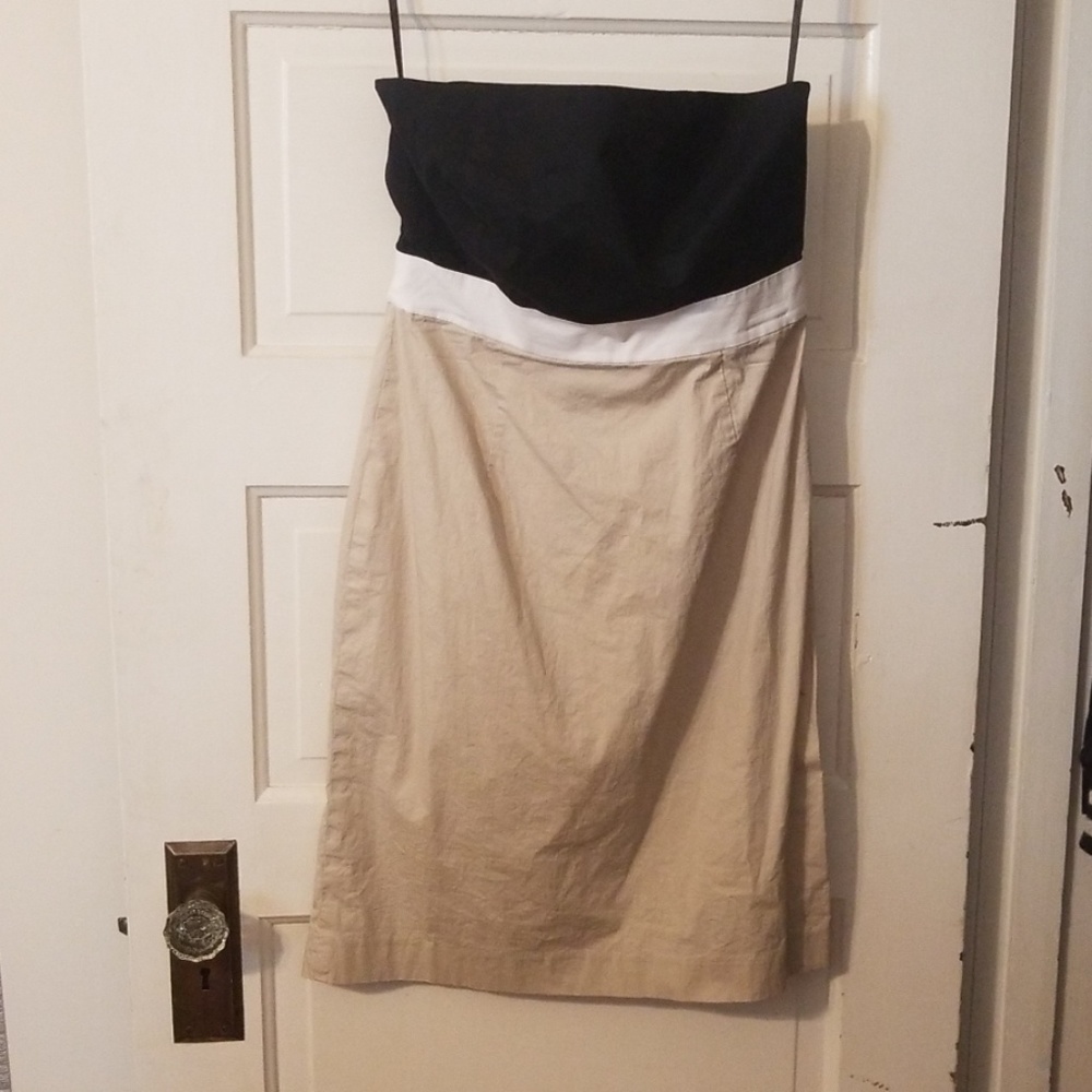 Strapless DKNYC Black & Tan Dress